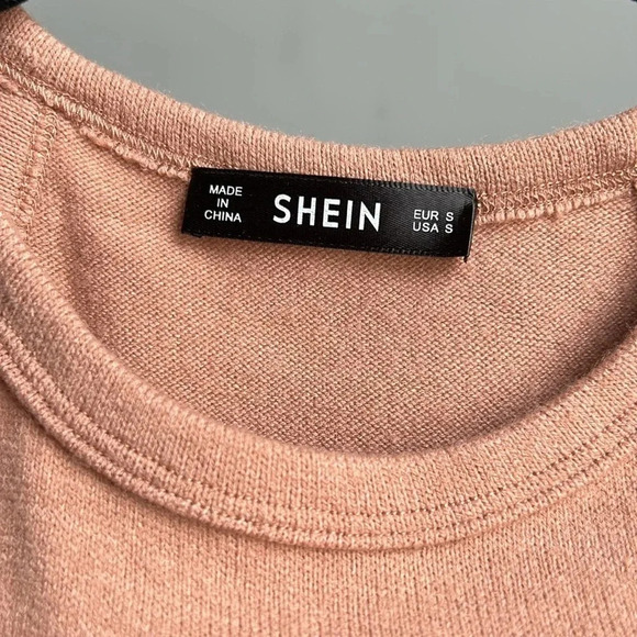 SHEIN Dusty Pink Sweater with Open Shoulder | Pink Sweater | Open Shoulder - Picture 4 of 8